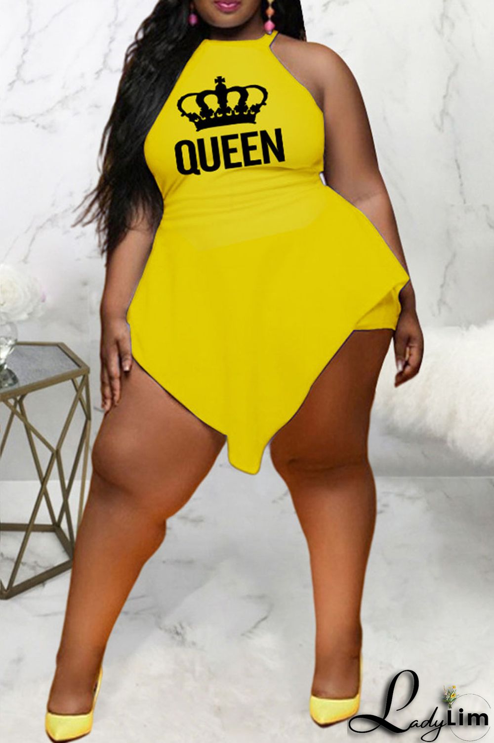 White Sexy Print Patchwork O Neck Plus Size Jumpsuits