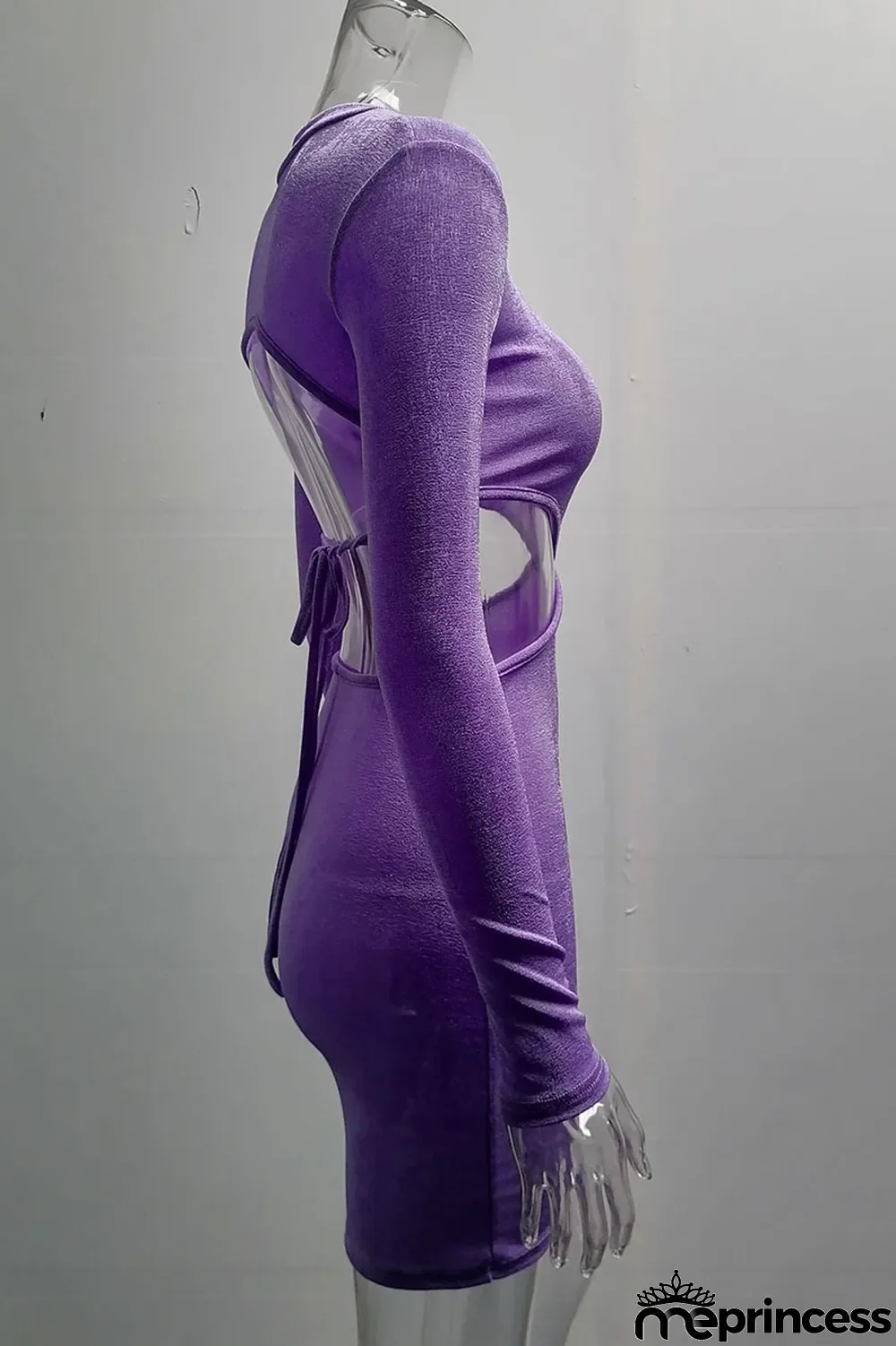 Apricot Fashion Sexy Solid Hollowed Out O Neck One Step Skirt Dresses