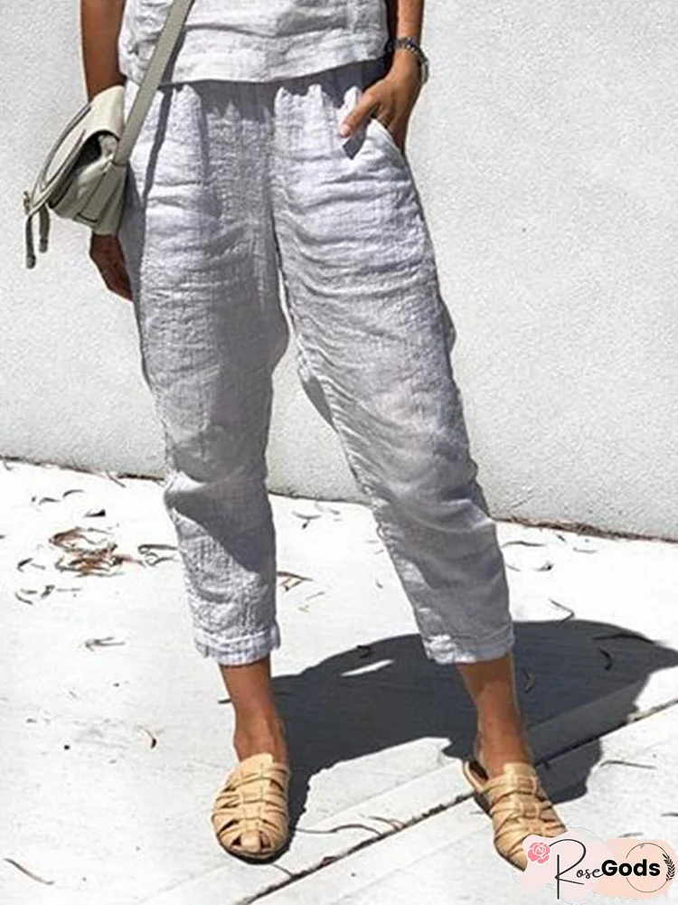 Spring/Summer Boho Linen Casual Pants