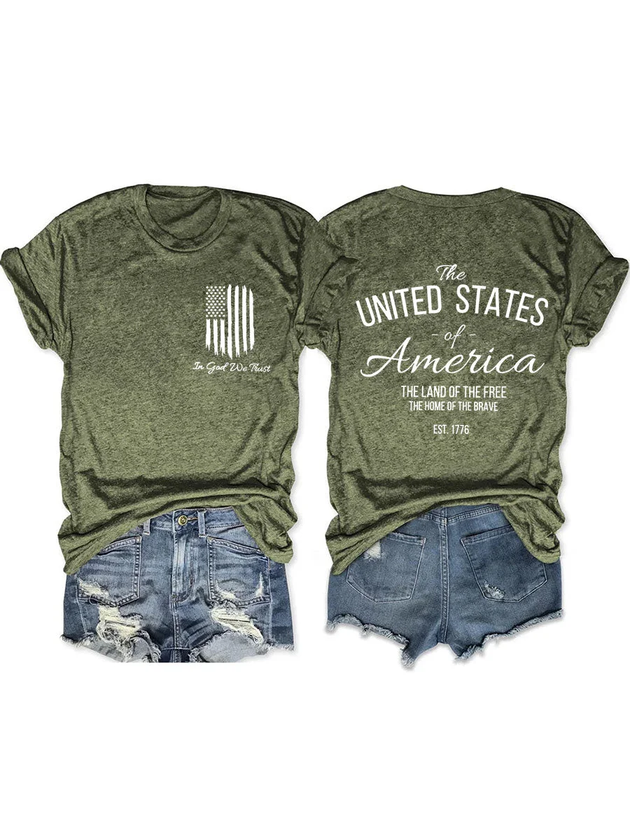 In God We Trust America Flag T-shirt