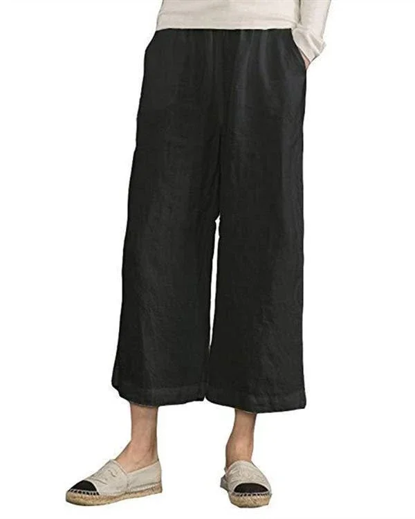 women solid casual linen havana nights pants p104639