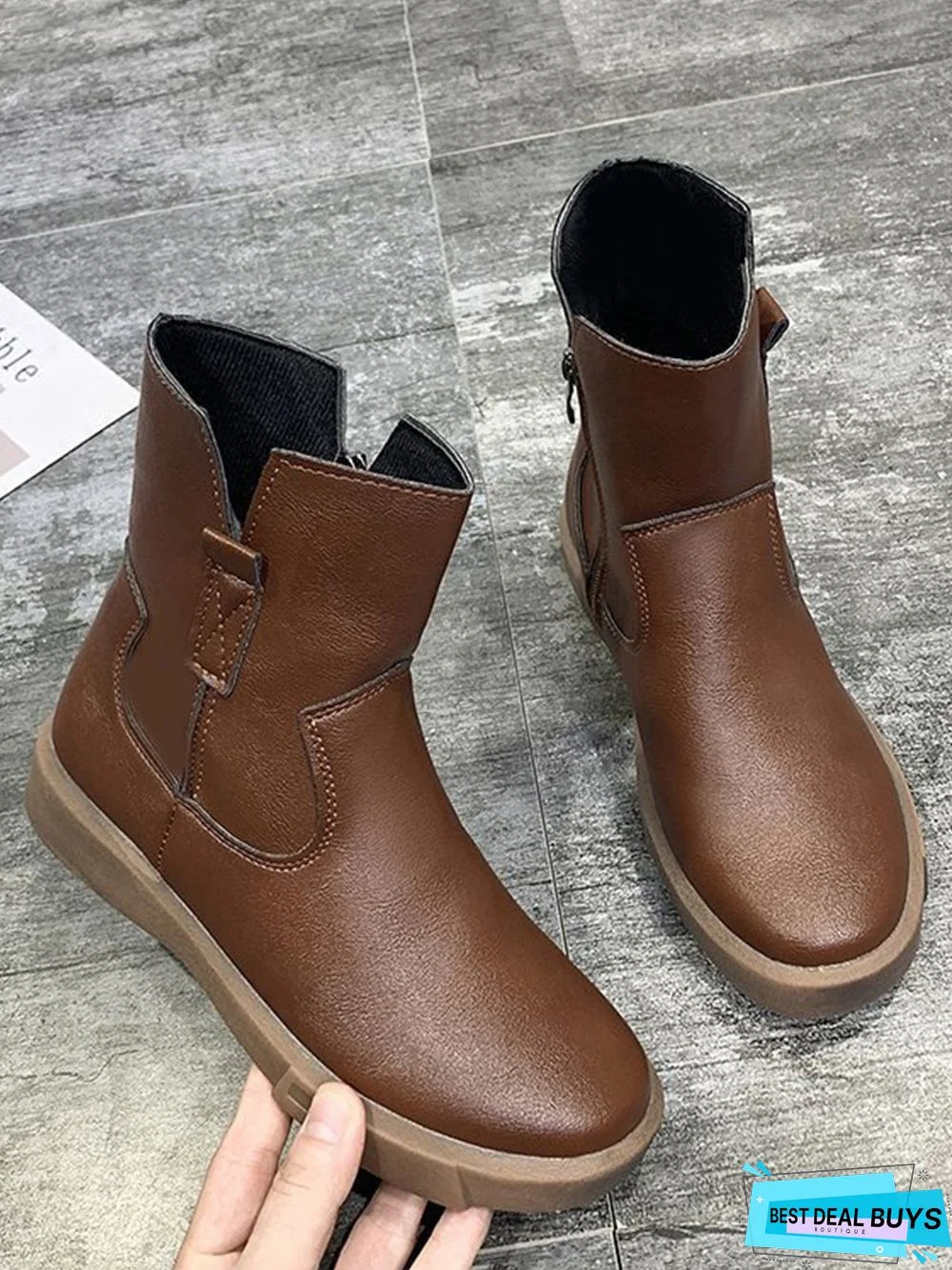 Vintage Leather Ankle Boots