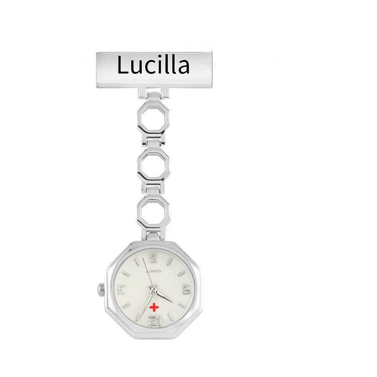 Reloj de bolsillo con esfera de enfermera con 1 nombre personalizado reloj de bolsillo