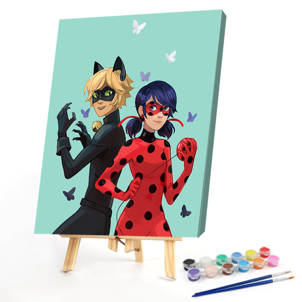 

40*50CM - Paint By Numbers - Ladybug Noir, 501 Original