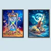 Combo Kit（2PCS)-Diamond Painting-DIY DIY Full Round Drill Violin Hourglass (30*40CM)