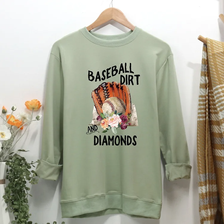 Baseball dirt Women Casual Sweatshirt-Annaletters