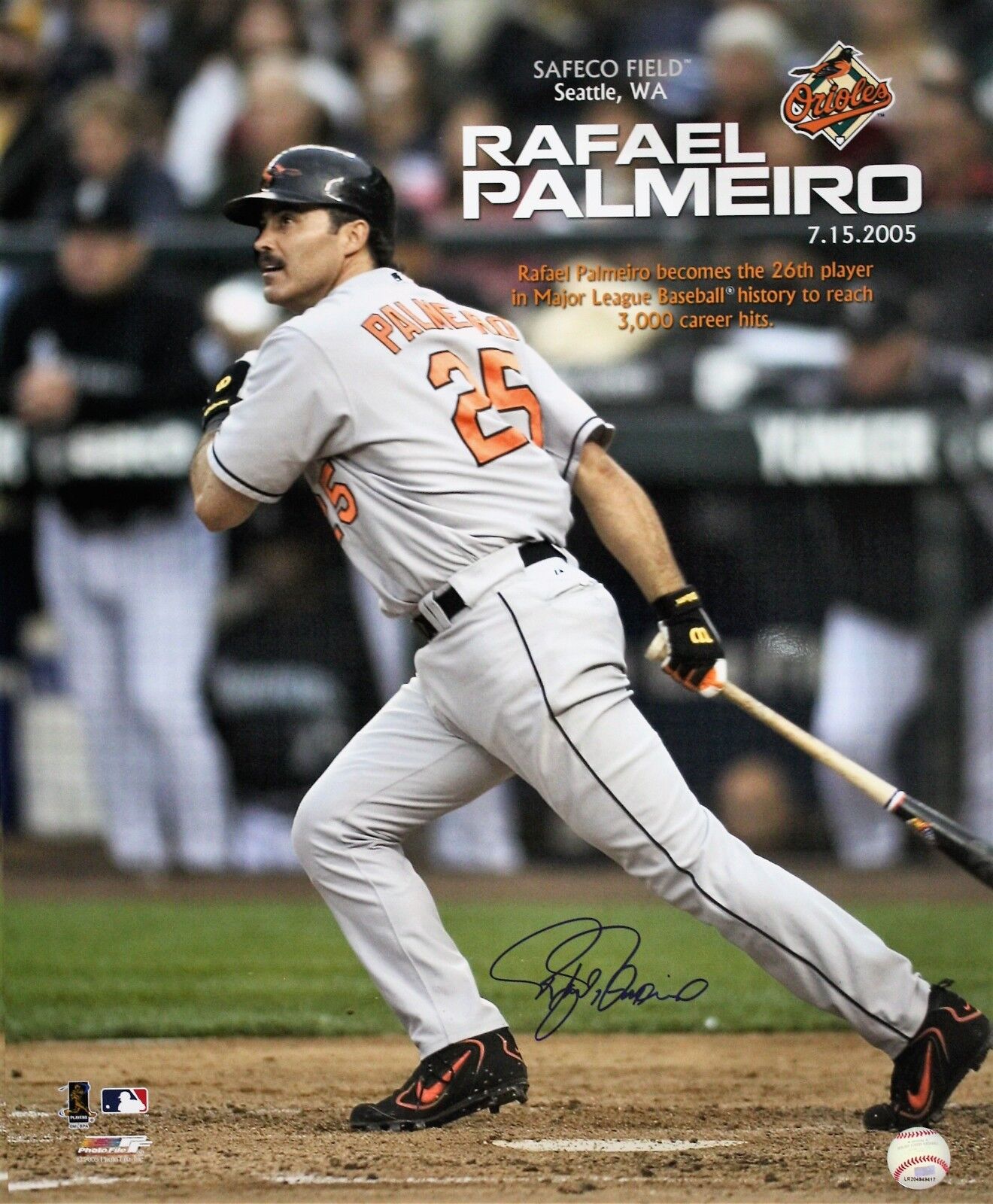 Autographed Rafael Palmeiro Baltimore Orioles 16x20 Photo Poster painting with COA