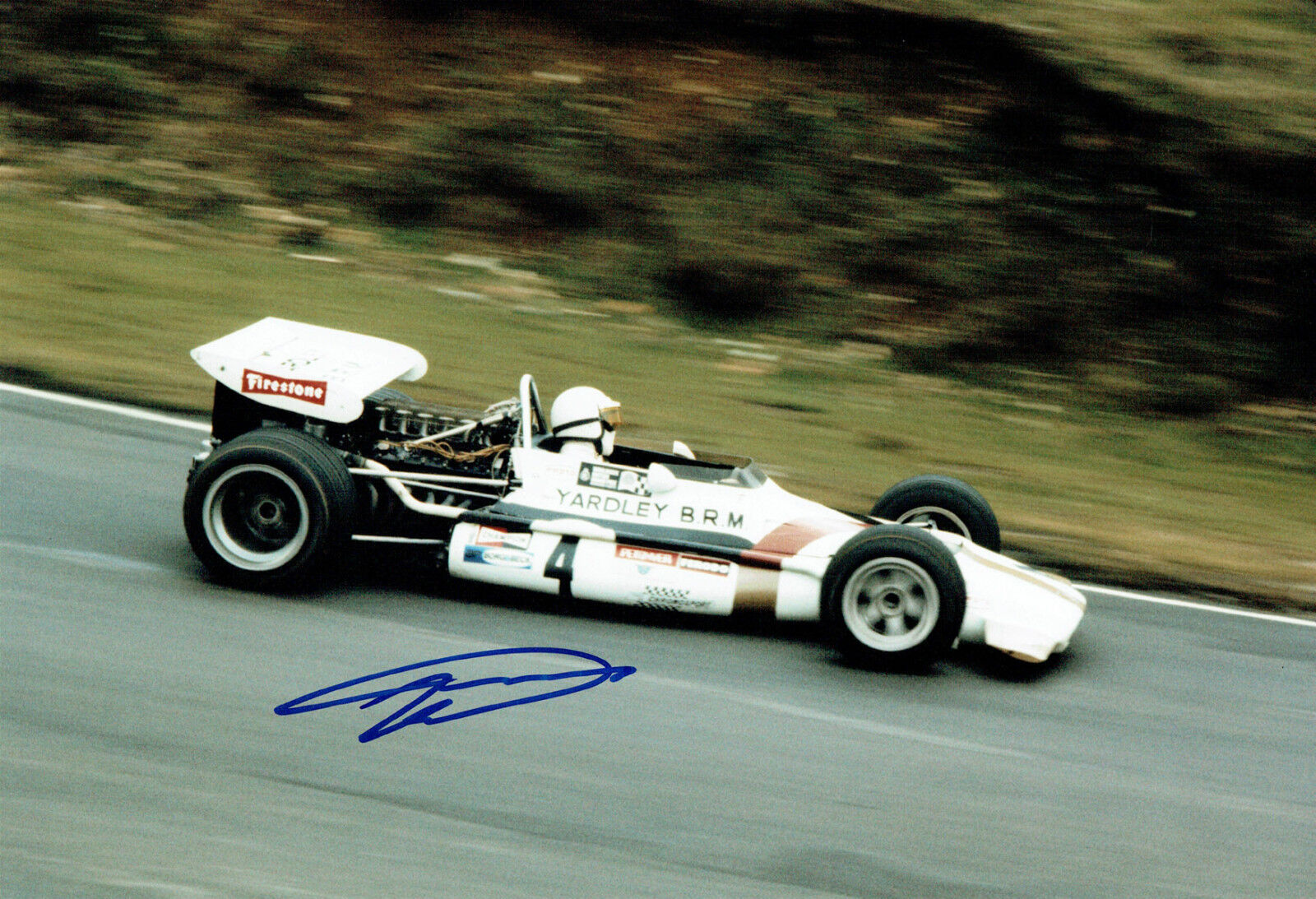 Howden GANLEY SIGNED 12x8 Yardley BRM Race Photo Poster painting AFTAL Autograph COA