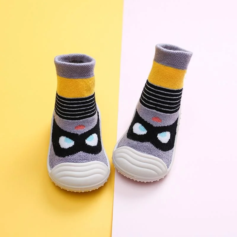 Autumn and Winter New Towel Thickening Children's Floor Socks Baby Baby Toddler Shoes Rubber Sole Cartoon Tube Socks