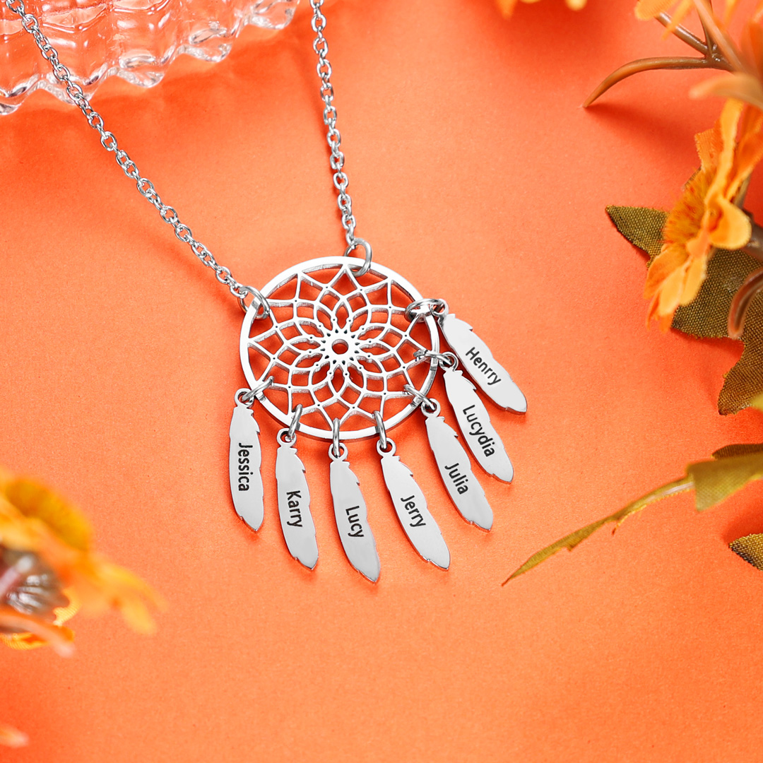 Customized Retro Dream Catcher Pendant Necklace