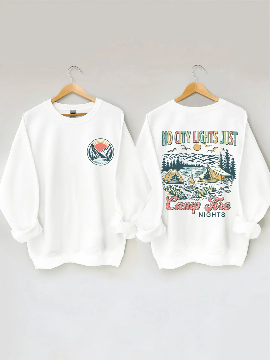 No City Lights Just Camp Fire Nights Sweatshirt