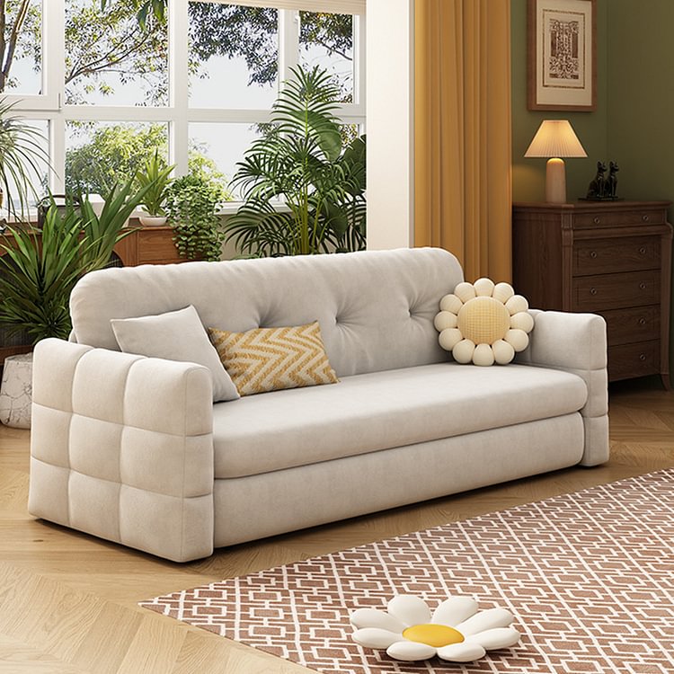 Homemys Modern Sofa Transform Bed Bread Style
