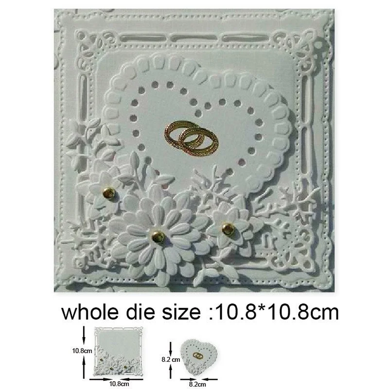 2021 New Craft Dies Heart Frame Metal Cutting Dies Cut Die Mold Decoration Scrapbook Dies Knife Mould Blade Punch Stencils Dies