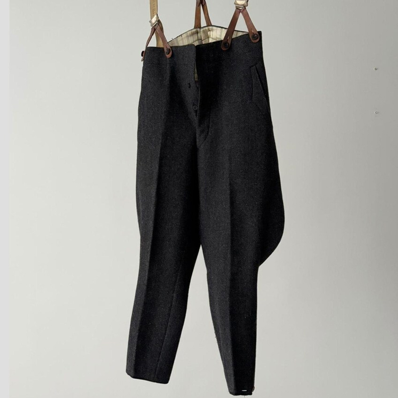 Classic Vintage 'Prima' Buckle Back Gray Breeches