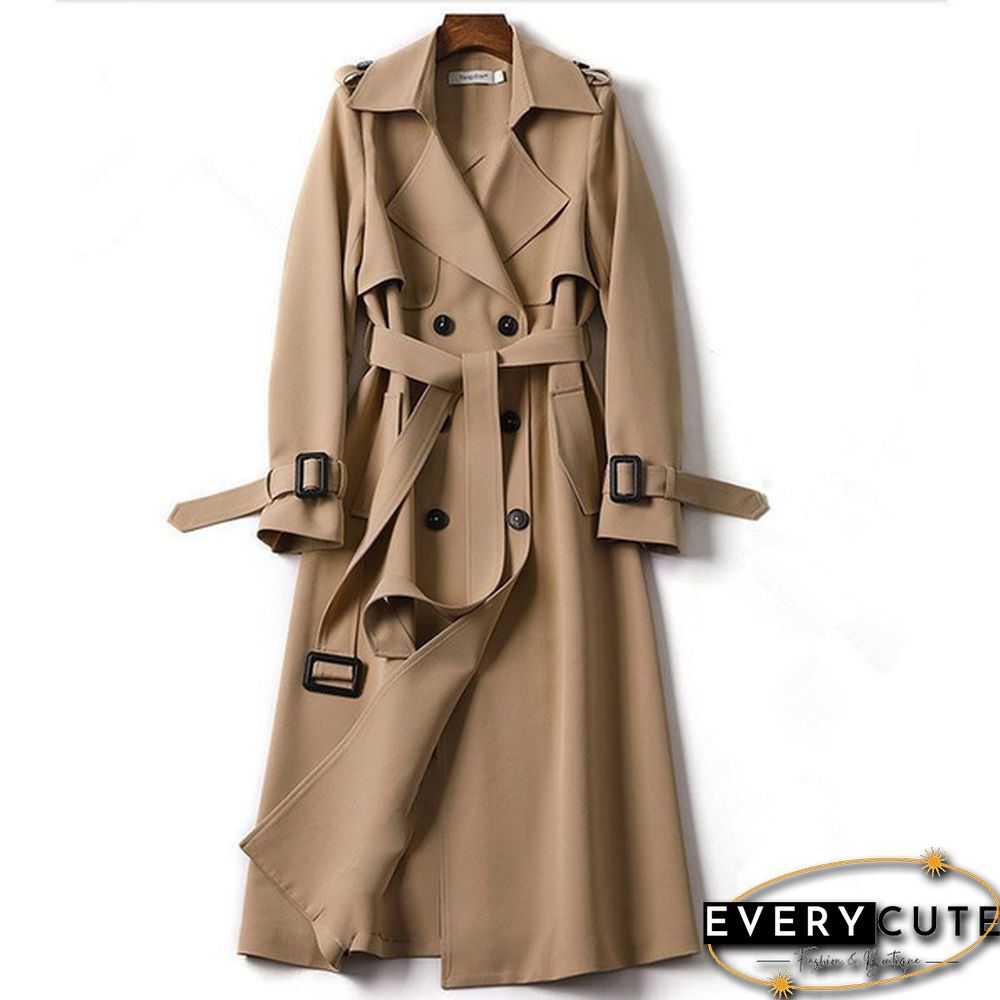 autumn Long Trench Coat Women Double Breasted Slim Trench Coat Female Outwear Fashion Windbreaker coat