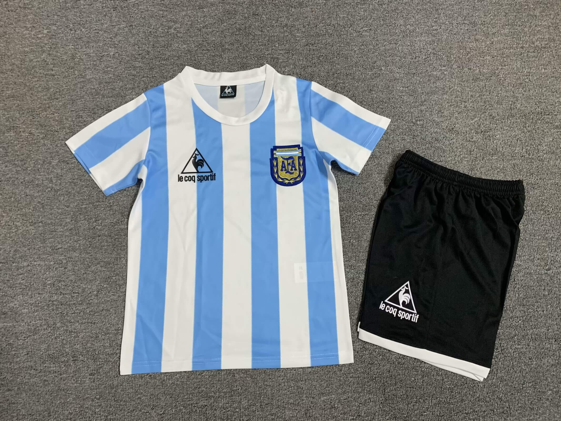 1986 Retro Kids Size Argentina National Team Home Jersey mysite