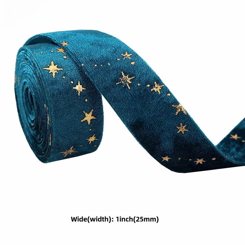 Yongjia Baotong Diy Hair Accessories Material Bronzing Velvet Double-sided Webbing Gold Diamond Velvet Cloth Accessories Ribbon