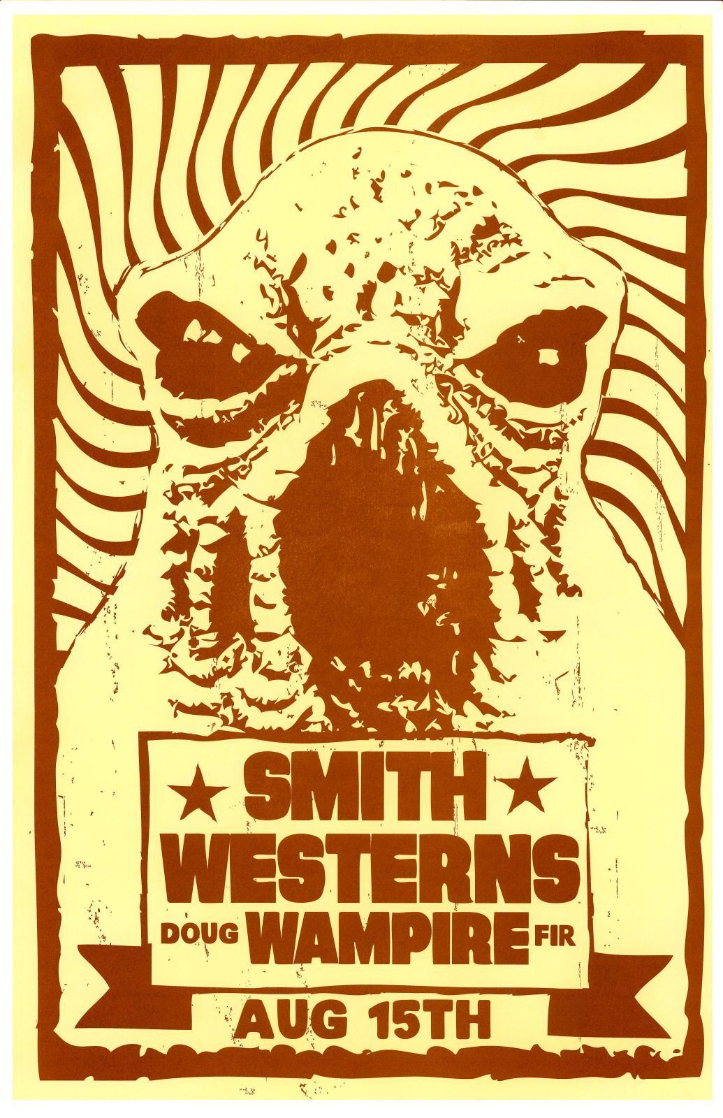 SMITH WESTERNS 2013 Gig POSTER Portland Oregon Concert