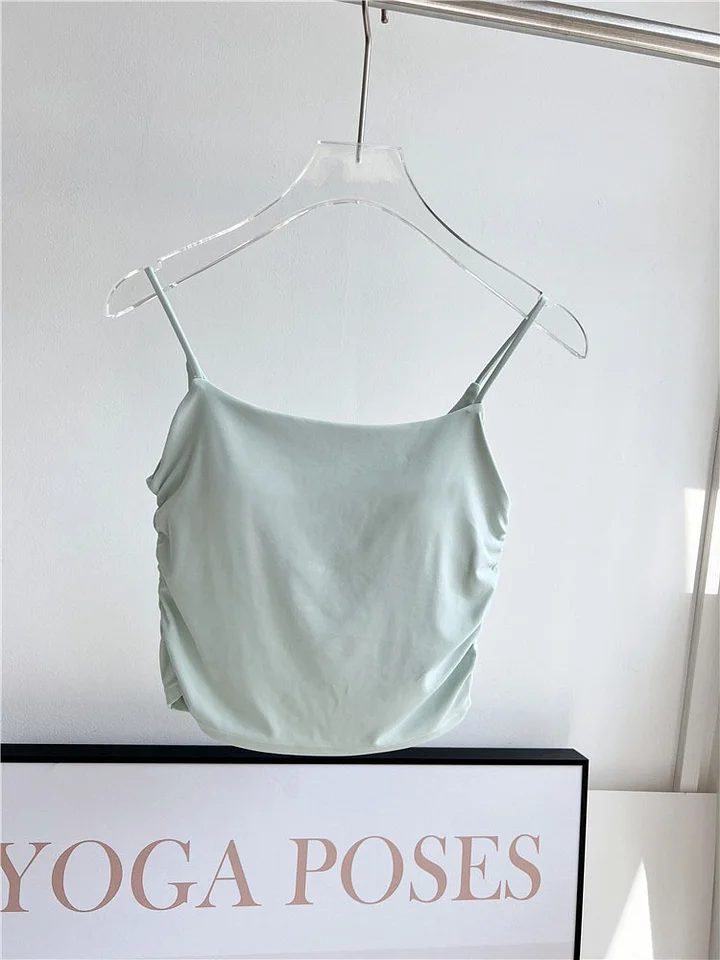 Waresglobal Sexy Inner Padded Running Vest Women Breathable Gym Push Up Workout Sport Bras Soft Nylon Fitness Crop Tops Female Yoga Clothing
