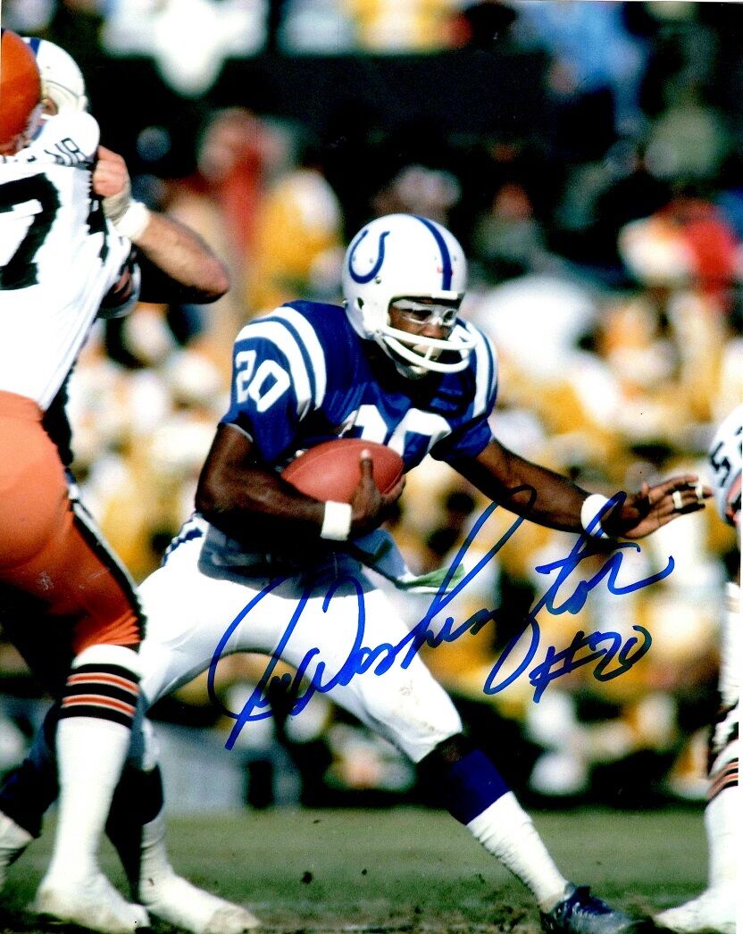 Autographed JOE WASHINGTON Baltimore Colts 8x10 Photo Poster painting w/COA