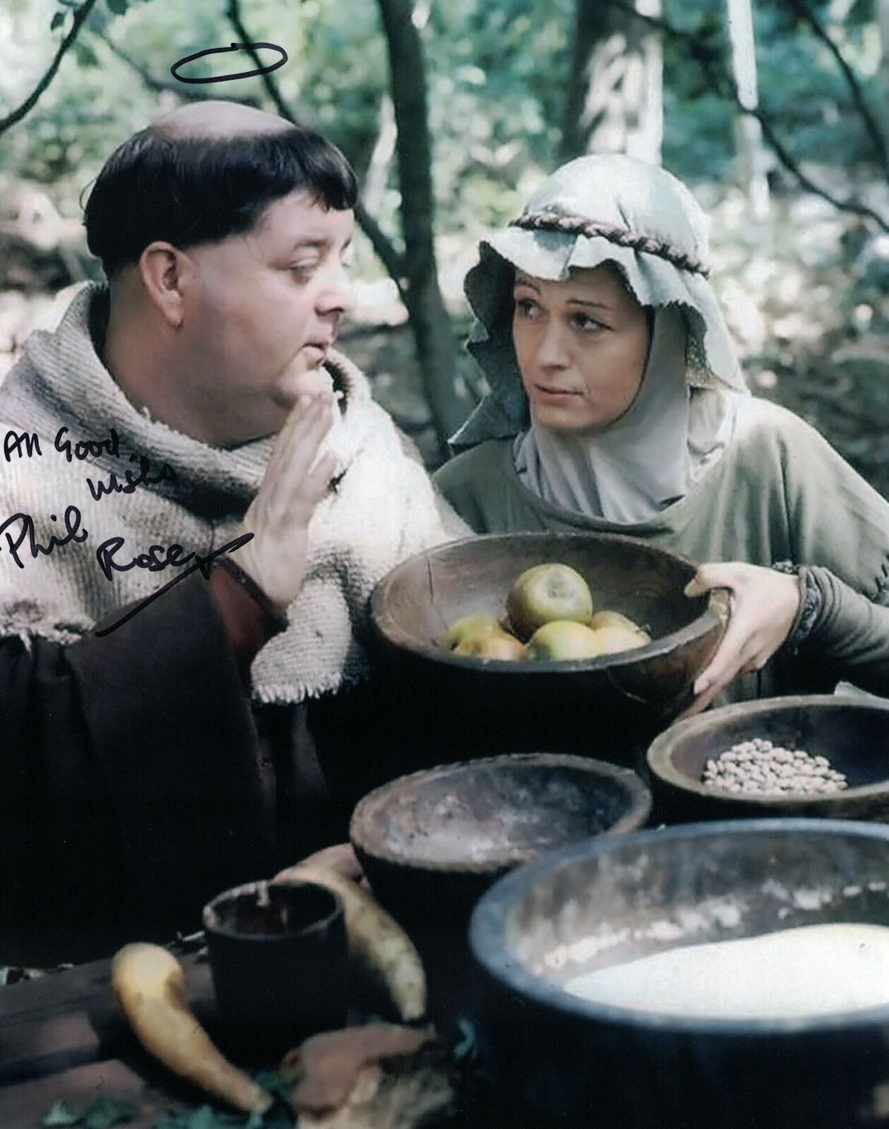 PHIL ROSE - Friar Tuck in Robin of Sherwood - hand signed Photo Poster painting