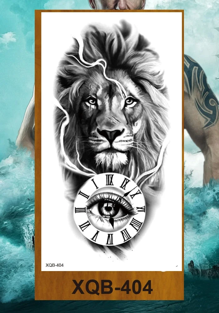 Sexy Fake Tattoo for Woman Large Leg Thigh Body Tattoo Stickers Waterproof Temporary Tattoos Peony Lotus Flowers Fish Dragon