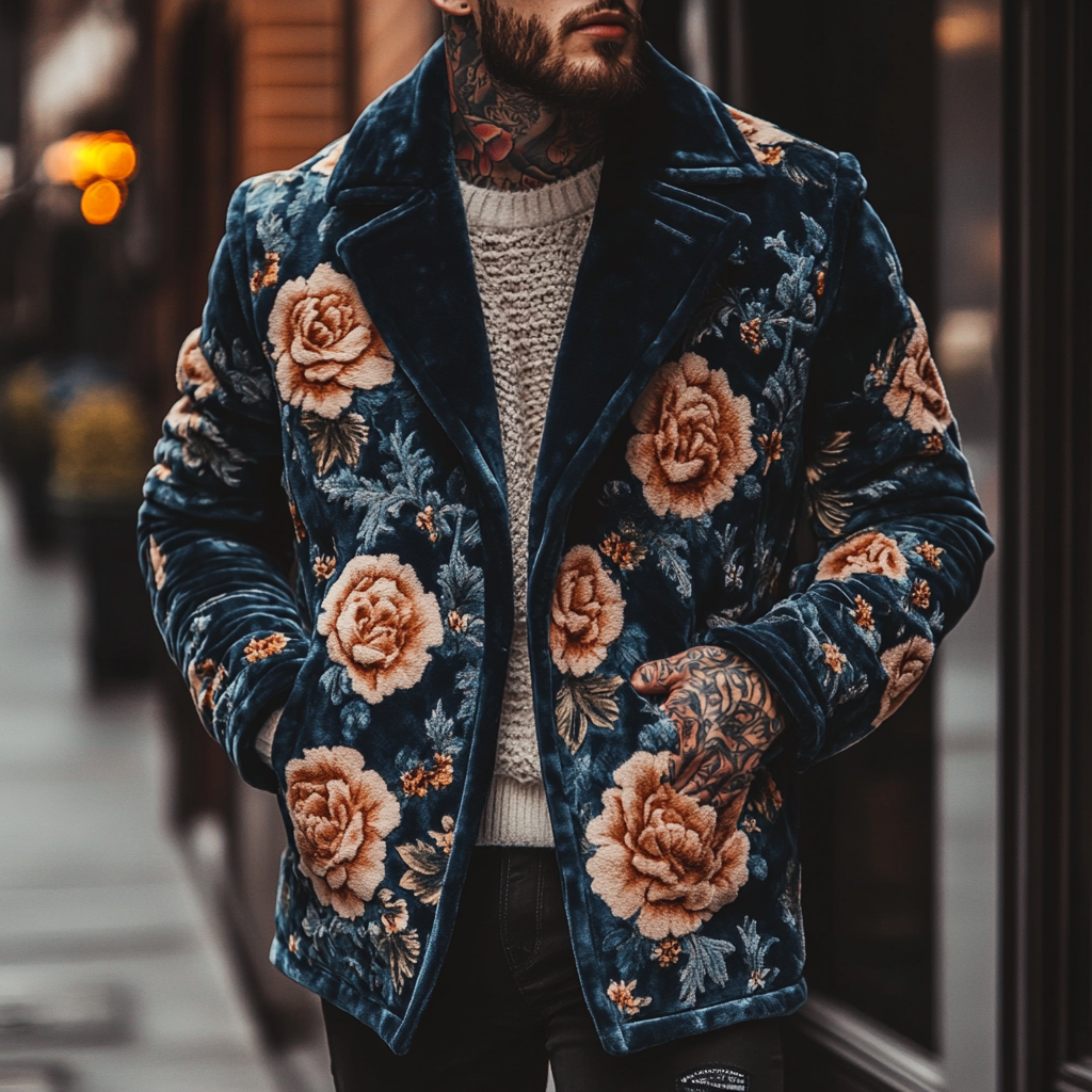 Street Fashion Casual Men's Jacket Printed Jacket Coat-inspireuse