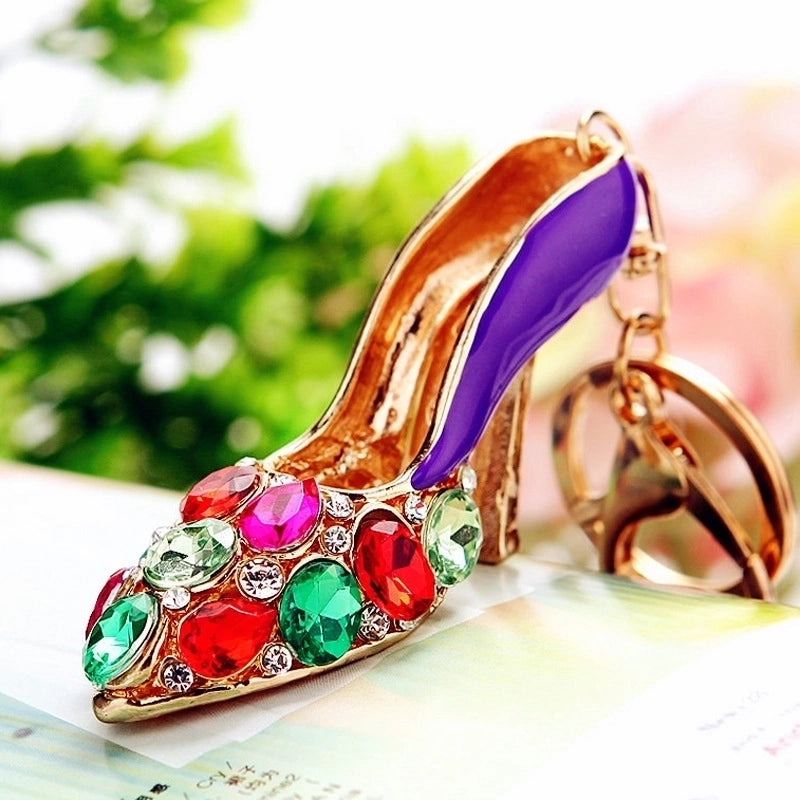 Elegant Korean Style Bag Metal Inlay Rhinestones Women’s Bag Pendant Keychain