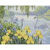 Iris Swan Lake-14CT Stamped Cross Stitch Egyptian Cotton 50*42cm/19.69*16.54in tapestrymarket