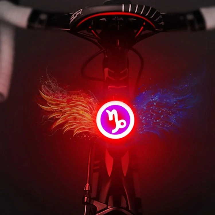 USB Charging Red Blue Color Riding Light Rear Lamp Safety Warning Light 