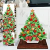 Diamond Painting Wooden Christmas Tree Desktop Ornaments for Xmas Table Office Home Decor