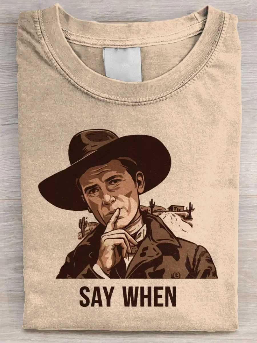 Eagerlys  Say When Cow Boy T-shirt Eagerlys