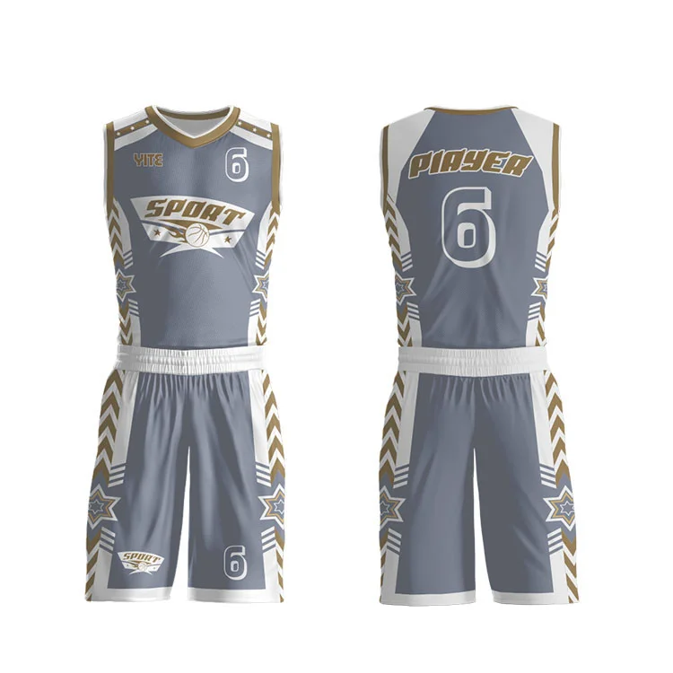 gray basketball jersey design 