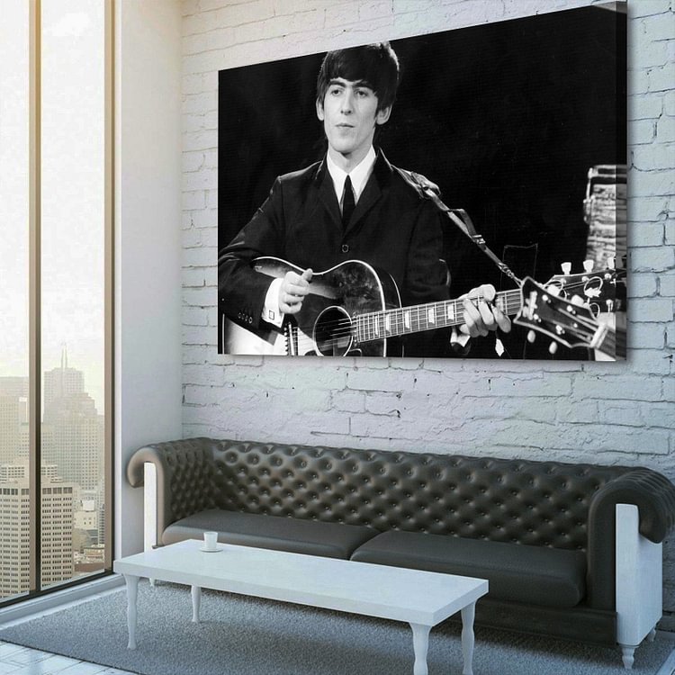 The Beatles Guitarist George Harrison Canvas Wall Art