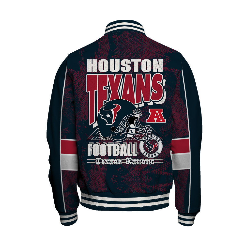 Houston Texans Football Team 2024 - 25 Cheering Symbols Unisex Varsity Jacket