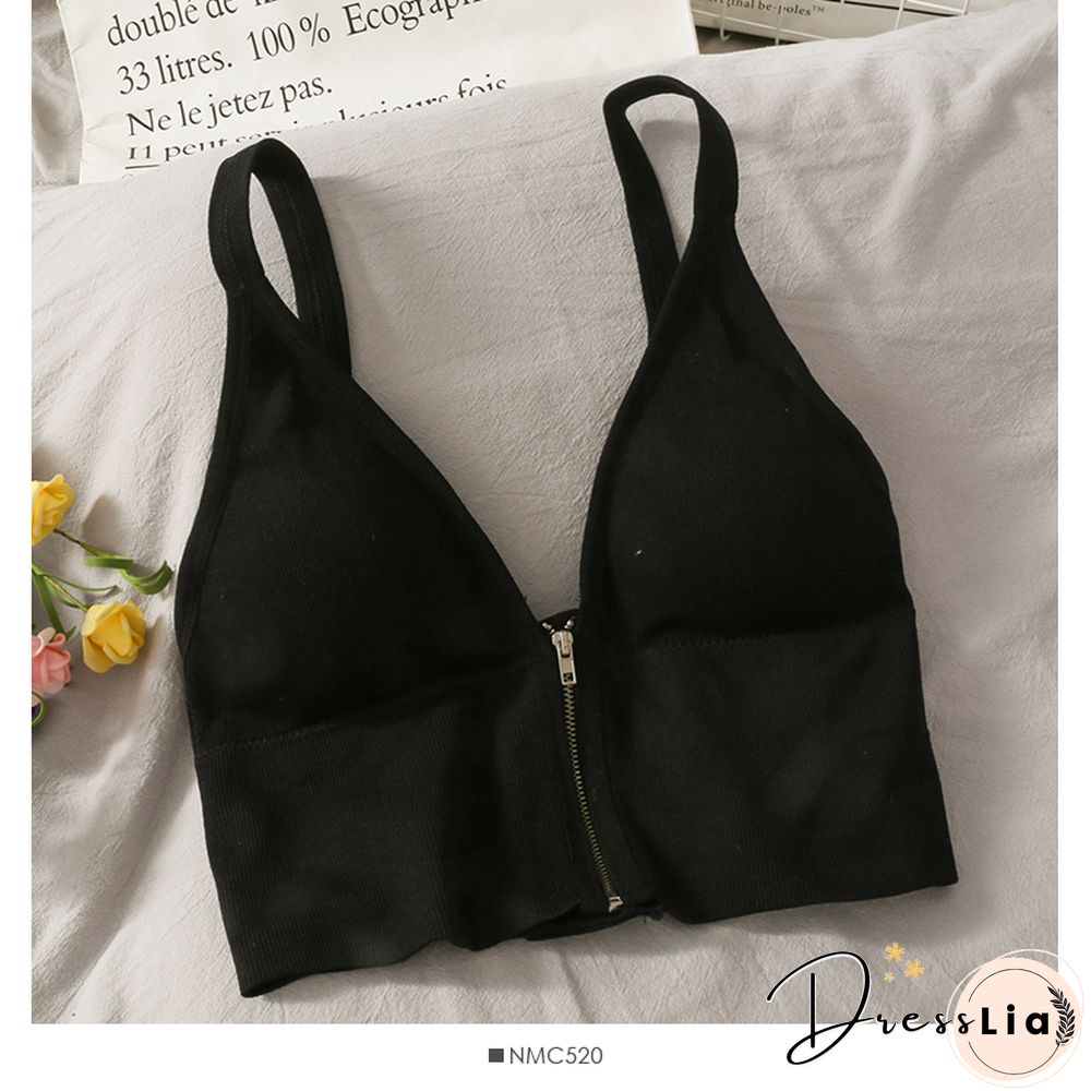 Korean Crop Tops Slim Fit Spaghetti Strap Tanke Top Women Built In Bra Off Shoulder Versatile Striped Camisole Sleeveless Ins