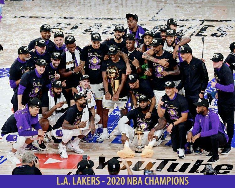 LOS ANGELES LAKERS 2020 NBA World Champions 8 x 10 Photo Poster painting Poster Man Cave Lebron