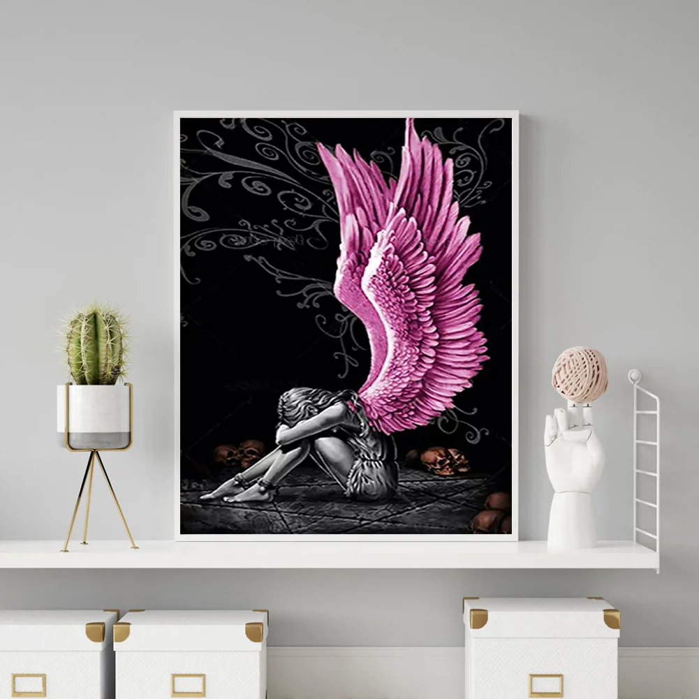 Diamond Painting - Full Round Drill - Angel Wings(30*40cm)