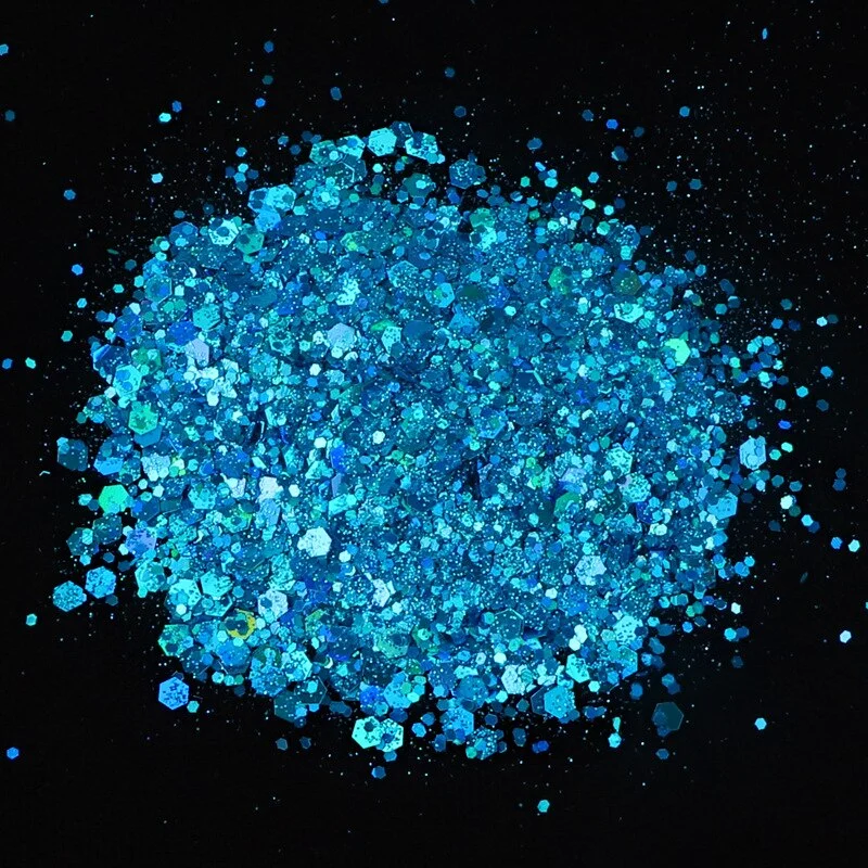 50G Big Bag Nail Sequins Big Hexagon Hybrid Laser Nail Sequin Glitter Nail DIY Decoration Nail Salon Supplies Tools