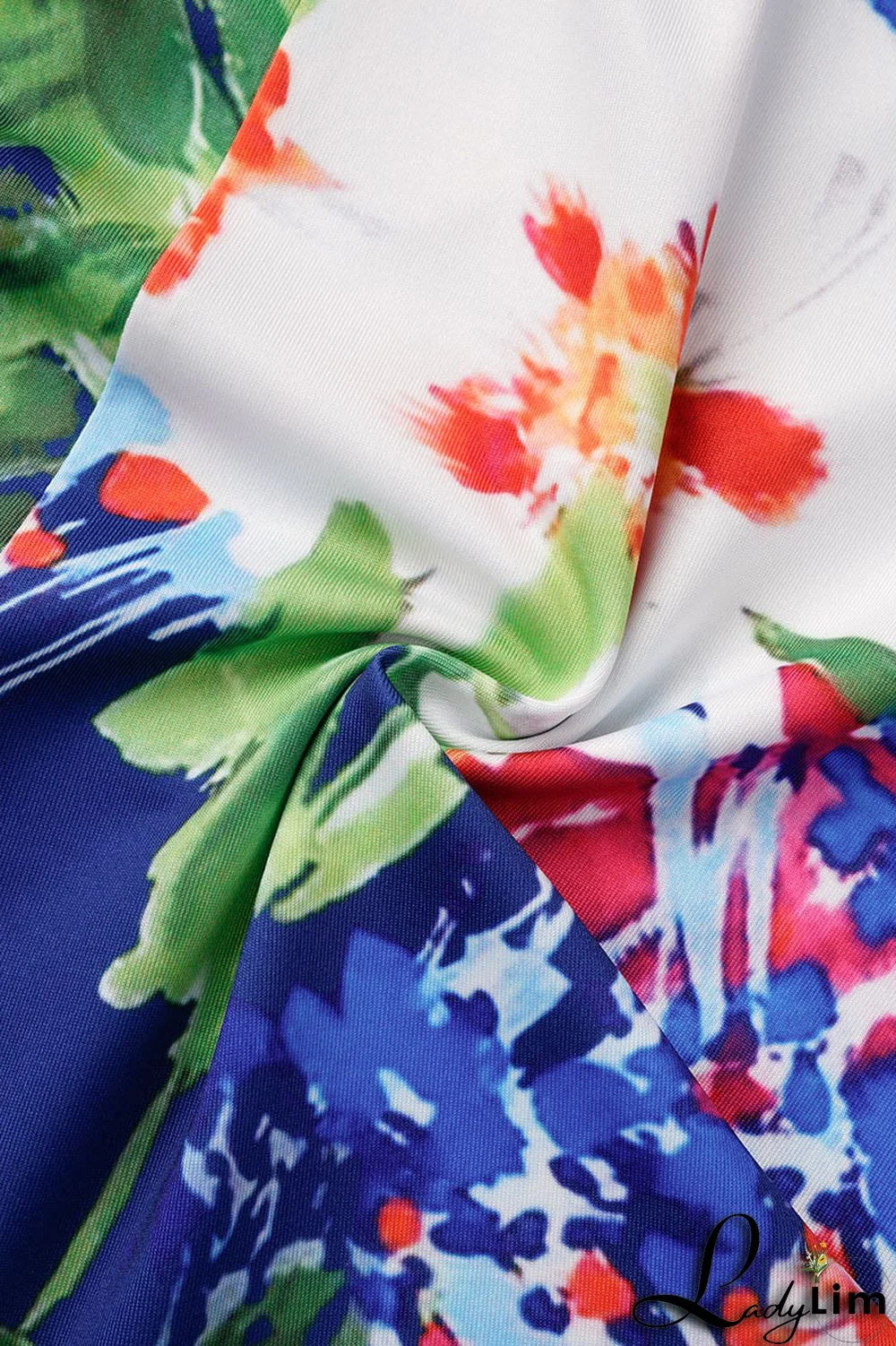 Green Sexy Vacation Floral Frenulum Backless Half A Turtleneck Regular Jumpsuits(With Belt)