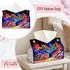 Diamond Painting PU  God Bless America Tissue Box Tissue Holder