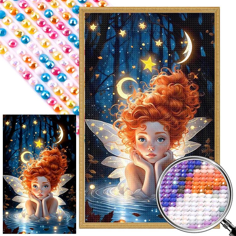 Partial AB Drill - Full Round Diamond Painting - Forest Fairy 40*65CM