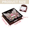 Wooden DIY Winged Flower Diamond Painting Kit Note Box with 160 Papers Gifts