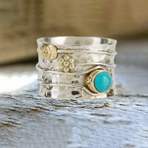 Bohemian Gemstone Meditation Ring