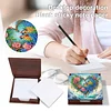 Wooden DIY Flower Parrot Diamond Painting Kit Note Box with 160 Papers Gifts