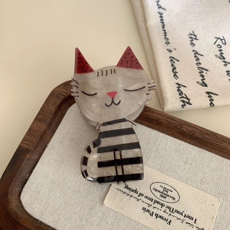 Cute Minimalist Women’s Cartoon Dog Cat Acetic Acid Sheets Hair Claws