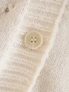 Stylish Buttoned V-Neck Crochetgo Hollow Simple Sweater