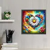 Diamond Painting -DIY Round Partial AB Drill Flower Love(45x45cm)