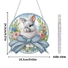 Easter Bunny DIY 2D Flat Acrylic Double Sided Diamond Painting Hanging Pendant