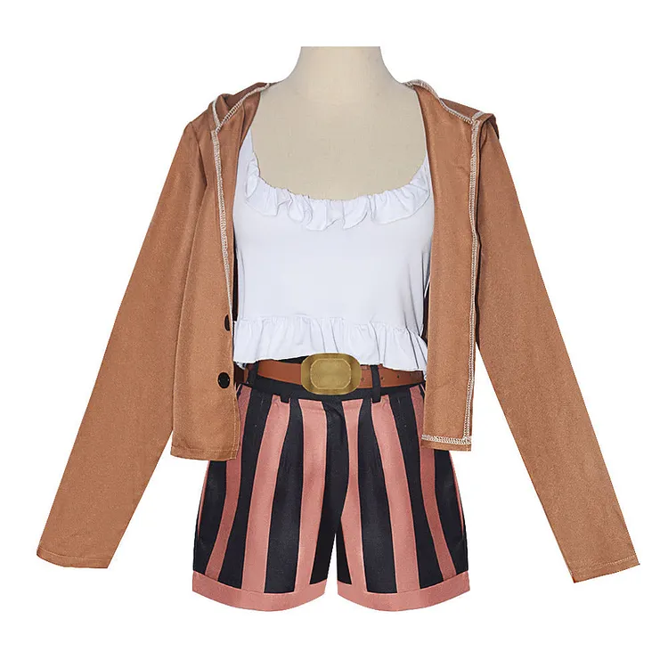 One Piece Jewelry Bonney Brown Coat Set Outfits Cosplay Costume Halloween Carnival Suit